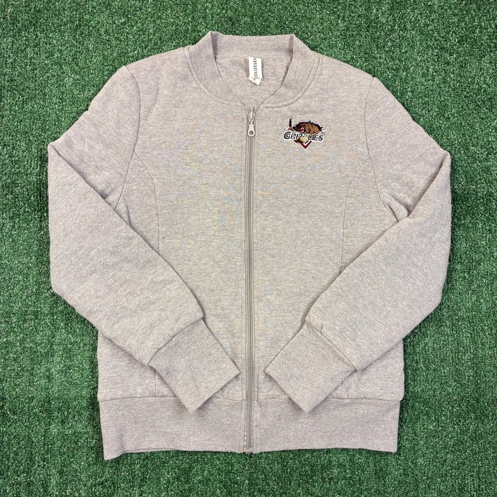 Y2K Colosseum Utah Grizzlies Full Zip Bomber Jacket Mens M